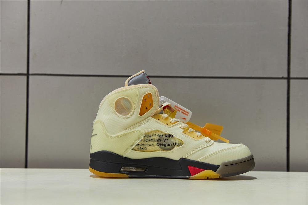 PK God Air Jordan 5 Retro X off white Sail retail materials ready to ship